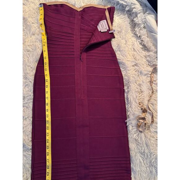 Strapless Herve Leger Bodycon size XS, 
Style HLTD6253 Magenta - Picture 4 of 11
